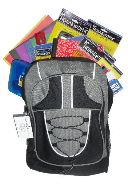 Bungee Backpack Kit Prefilled with School Supplies